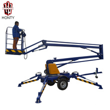 ce sgs iso 14m hydraulic electric portable working manual boom lift platform